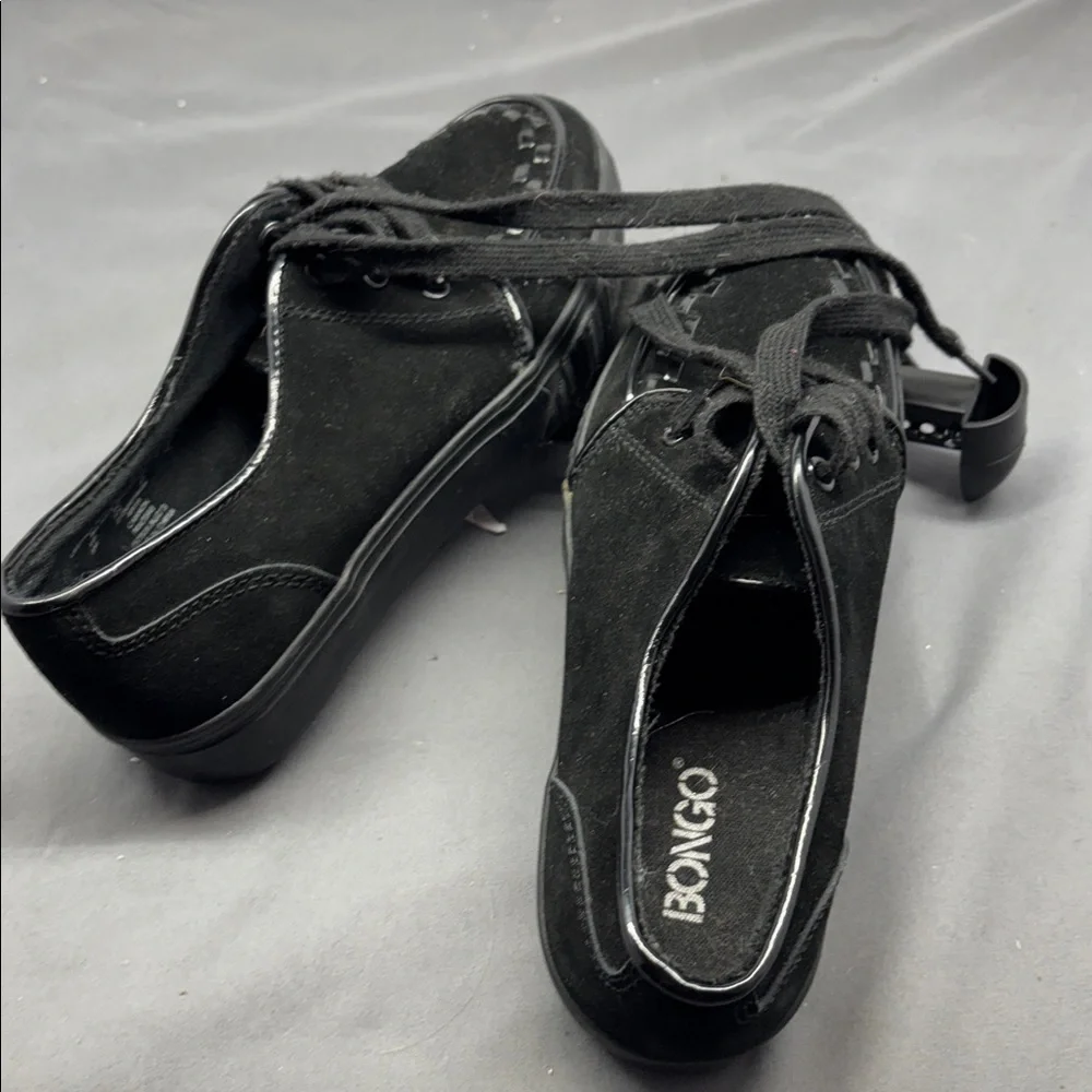 Bongo Men's Black Suede Lace Up Loafers‎ Shoes Size 7